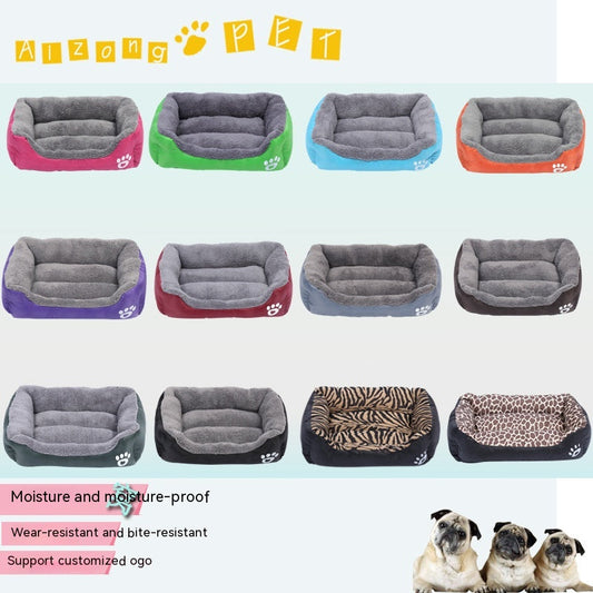 HKM-7607229 Fleece-Lined Pet Cushion Mat for Dogs and Cats - Warm, Versatile, Available in Multiple Colors and Sizes