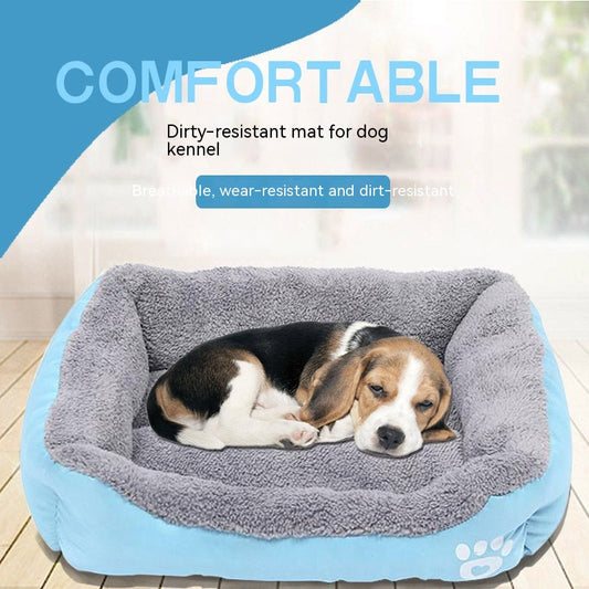 HKM-7607229 Fleece-Lined Pet Cushion Mat for Dogs and Cats - Warm, Versatile, Available in Multiple Colors and Sizes