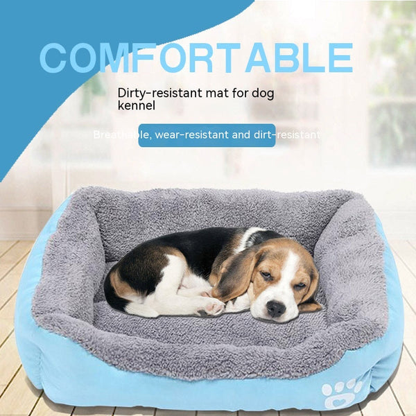 HKM-7607229 Fleece-Lined Pet Cushion Mat for Dogs and Cats - Warm, Versatile, Available in Multiple Colors and Sizes