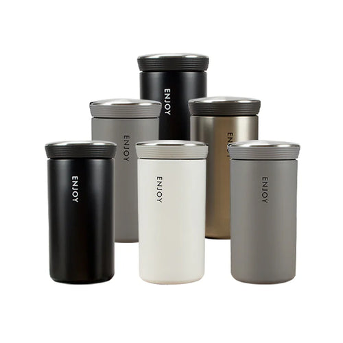 HKM-760787 Stainless Steel Double Wall Vacuum Insulated Travel Mug with Handle, 350ml