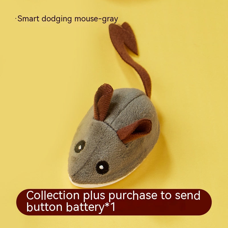 HKM-7607997 Interactive Electric Teaser Mouse Pet Toy with Sound Simulation for Fun Playtime