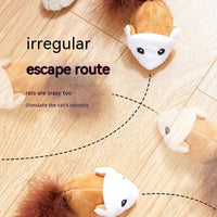 HKM-7607997 Interactive Electric Teaser Mouse Pet Toy with Sound Simulation for Fun Playtime