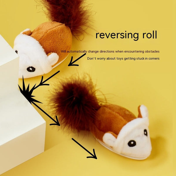 HKM-7607997 Interactive Electric Teaser Mouse Pet Toy with Sound Simulation for Fun Playtime