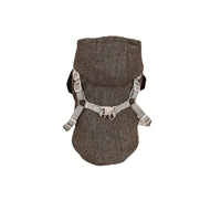 HKM-7608253 Extra Thick Band Chest and Back Sweater for Pets - Black and Gray, Casual Style, Various Sizes Available