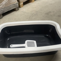 HKM-7608637 Cat Litter Box with Built-In Shovel for Easy Cleaning