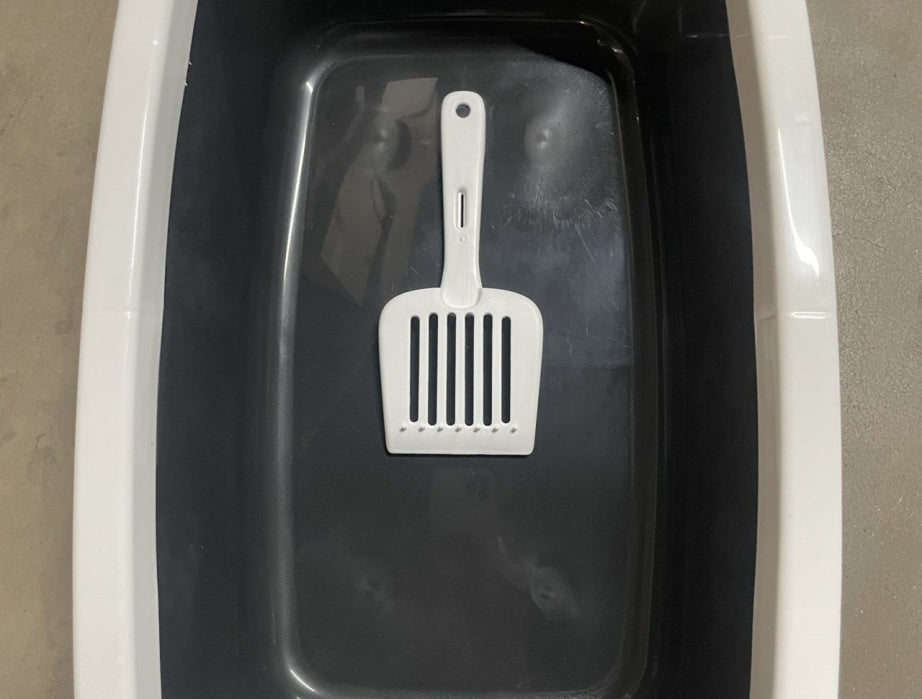 HKM-7608637 Cat Litter Box with Built-In Shovel for Easy Cleaning