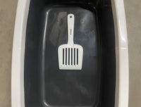 HKM-7608637 Cat Litter Box with Built-In Shovel for Easy Cleaning