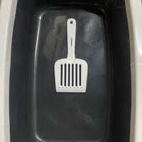 HKM-7608637 Cat Litter Box with Built-In Shovel for Easy Cleaning