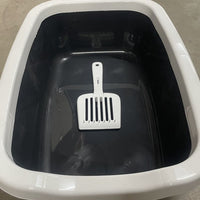 HKM-7608637 Cat Litter Box with Built-In Shovel for Easy Cleaning