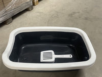 HKM-7608637 Cat Litter Box with Built-In Shovel for Easy Cleaning