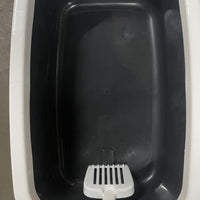 HKM-7608637 Cat Litter Box with Built-In Shovel for Easy Cleaning