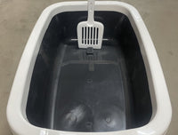 HKM-7608637 Cat Litter Box with Built-In Shovel for Easy Cleaning
