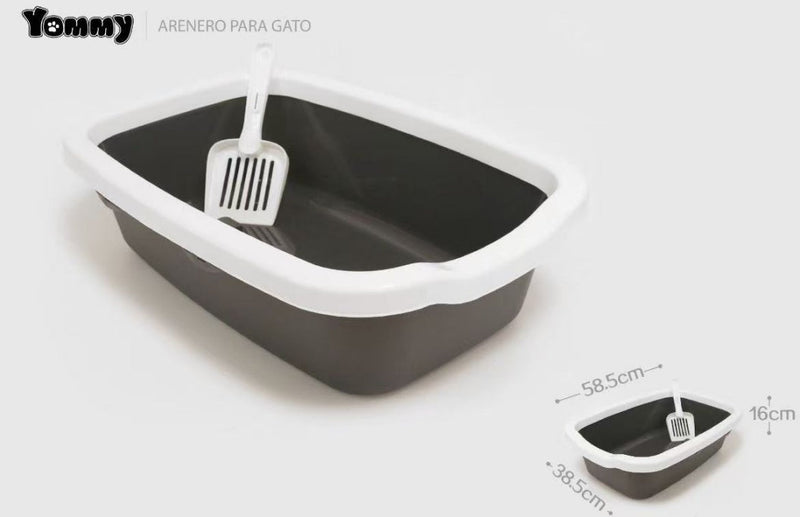 HKM-7608637 Cat Litter Box with Built-In Shovel for Easy Cleaning