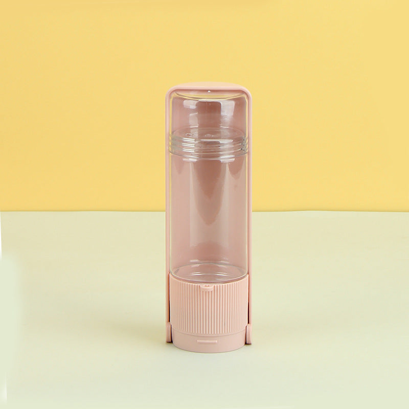 HKM-7609021 Portable Pet Water Bottle with Drinking Bowl for Dogs and Cats ¨C Travel Feeder with Easy One-Click Design