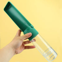 HKM-7609021 Portable Pet Water Bottle with Drinking Bowl for Dogs and Cats ¨C Travel Feeder with Easy One-Click Design