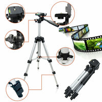 HKM-760915 Portable Aluminum Tripod Stand for Mobile Phones with 360-Degree Swivel Head and Quick-Flip Leg Locks