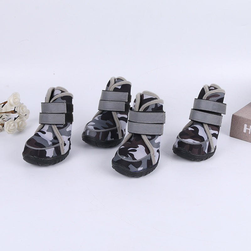 HKM-7609789 All-Season Cute Dog Shoes for Small Pets – Wetsuit Fabric & Rubber Sole in Various Colors