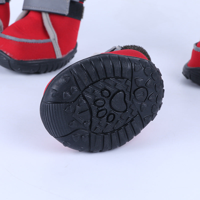HKM-7609789 All-Season Cute Dog Shoes for Small Pets – Wetsuit Fabric & Rubber Sole in Various Colors