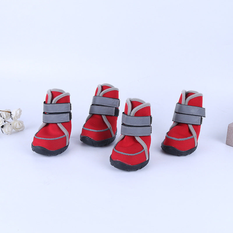 HKM-7609789 All-Season Cute Dog Shoes for Small Pets – Wetsuit Fabric & Rubber Sole in Various Colors