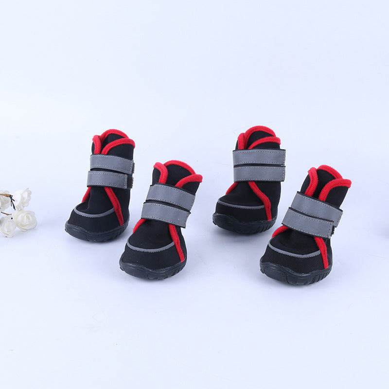 HKM-7609789 All-Season Cute Dog Shoes for Small Pets – Wetsuit Fabric & Rubber Sole in Various Colors