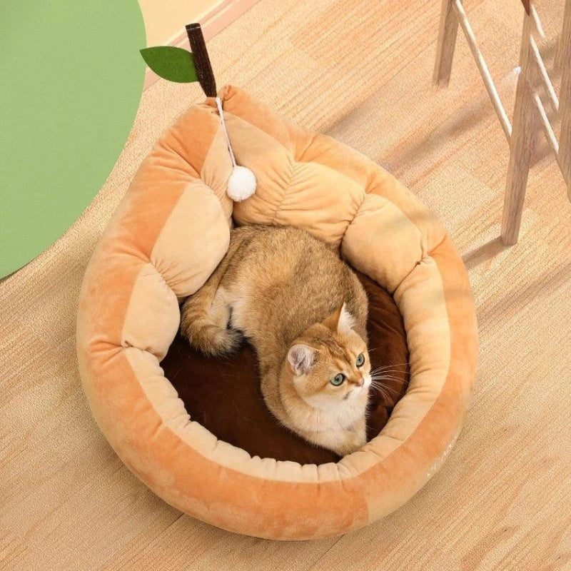 HKM-7610429 Cozy Winter Cotton Cat and Dog Bed House for Small to Medium Pets