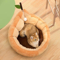 HKM-7610429 Cozy Winter Cotton Cat and Dog Bed House for Small to Medium Pets