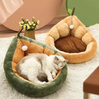 HKM-7610429 Cozy Winter Cotton Cat and Dog Bed House for Small to Medium Pets