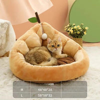 HKM-7610429 Cozy Winter Cotton Cat and Dog Bed House for Small to Medium Pets