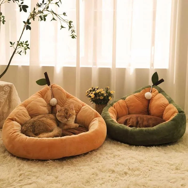 HKM-7610429 Cozy Winter Cotton Cat and Dog Bed House for Small to Medium Pets