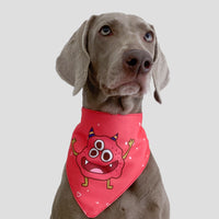 HKM-7610557 Adjustable Pet Saliva Triangle Scarf for Dogs and Cats - Little Monster Series, Waterproof Three-Layer Fabric, Four Seasons Wear