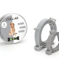 HKM-7610941 Adjustable Flea-Repellent Collar for Cats and Dogs in Yellow, Black, White, and Gray