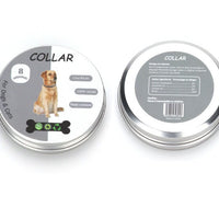 HKM-7610941 Adjustable Flea-Repellent Collar for Cats and Dogs in Yellow, Black, White, and Gray