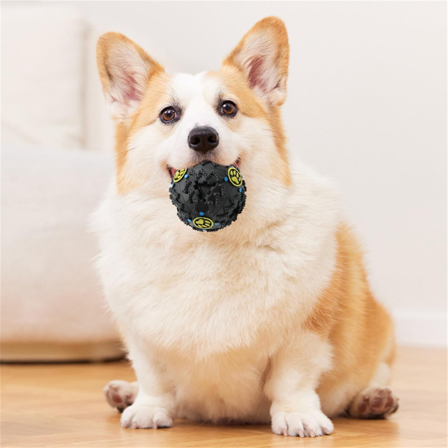 HKM-7611581 Giggle Dog Food Ball Toy - Bite-Resistant Puzzle for Dogs, Medium and Large Sizes Available