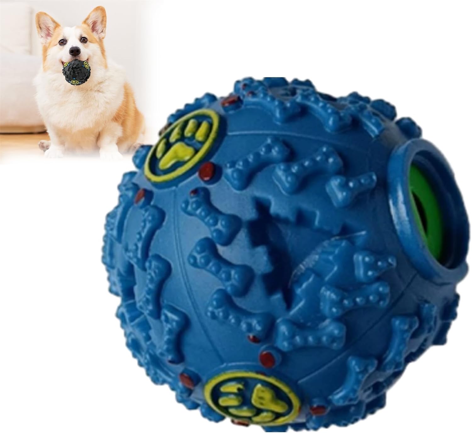 HKM-7611581 Giggle Dog Food Ball Toy - Bite-Resistant Puzzle for Dogs, Medium and Large Sizes Available