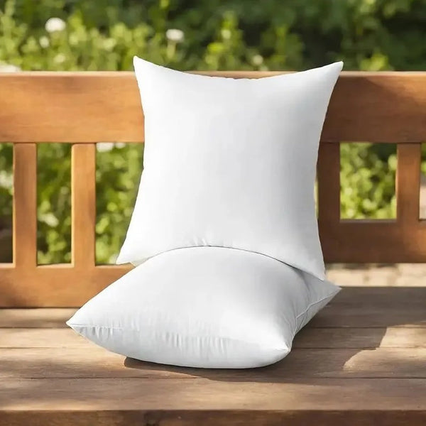 HKM-761171 Natural Cotton Adjustable Throw Pillows, 2-Pack with Medium-Firm Support and Breathable Cover