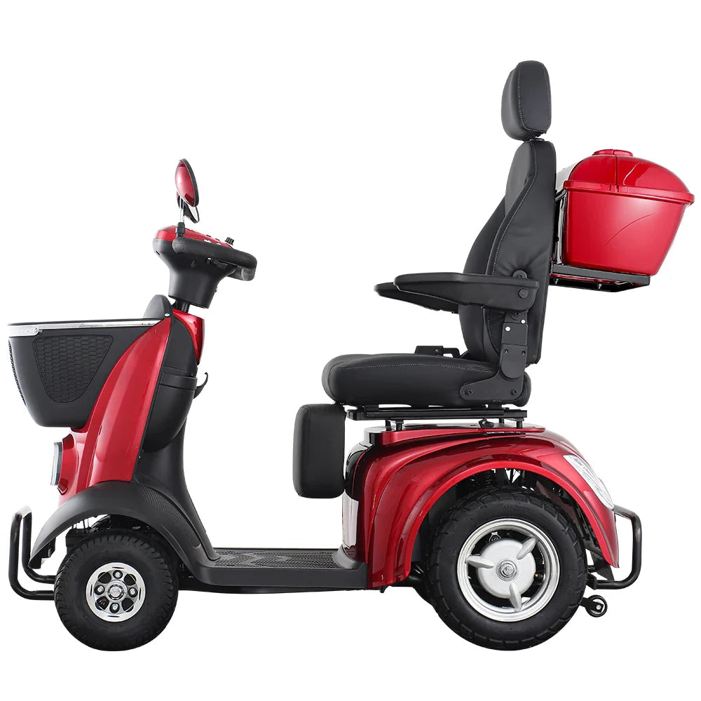 HKM-761235 500W Four-Wheel Electric Scooter for Adults, Max Speed 30km/h, Range 40-60km, LED Lights