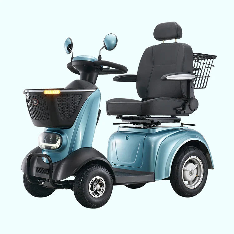 HKM-761235 500W Four-Wheel Electric Scooter for Adults, Max Speed 30km/h, Range 40-60km, LED Lights