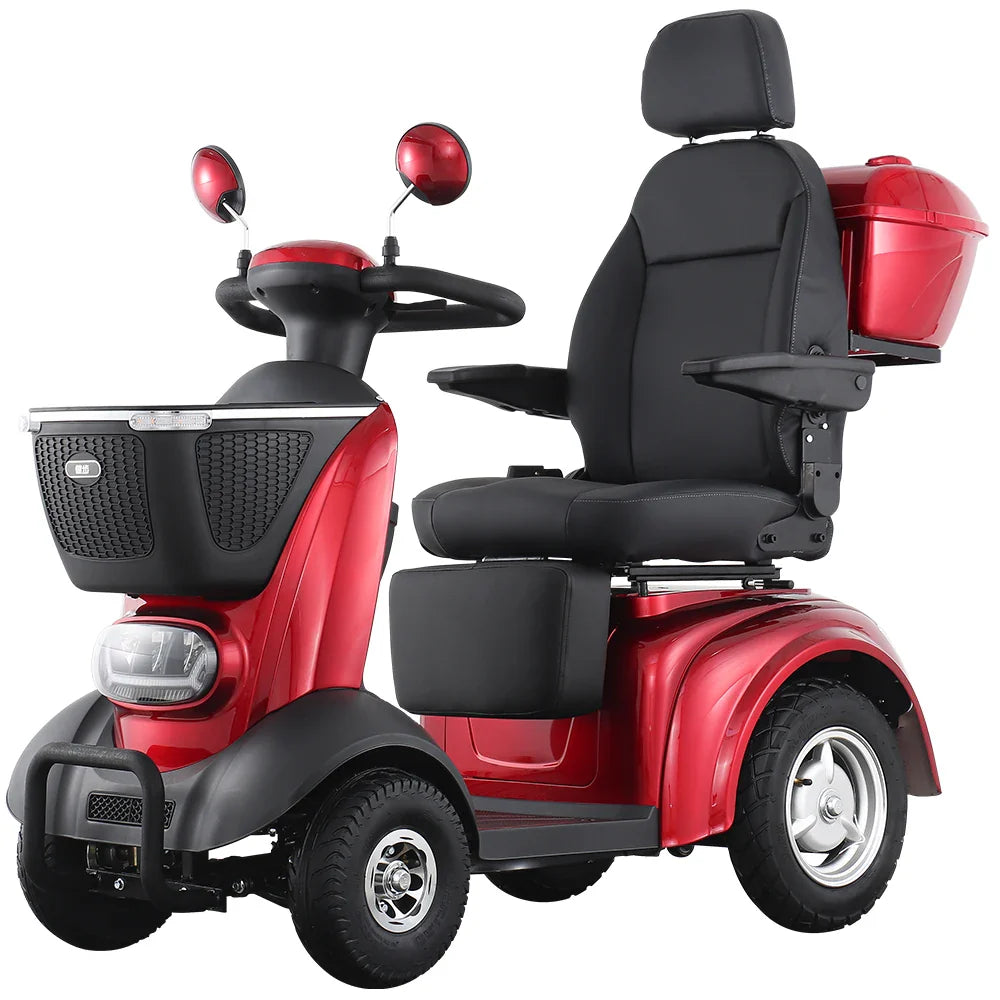 HKM-761235 500W Four-Wheel Electric Scooter for Adults, Max Speed 30km/h, Range 40-60km, LED Lights