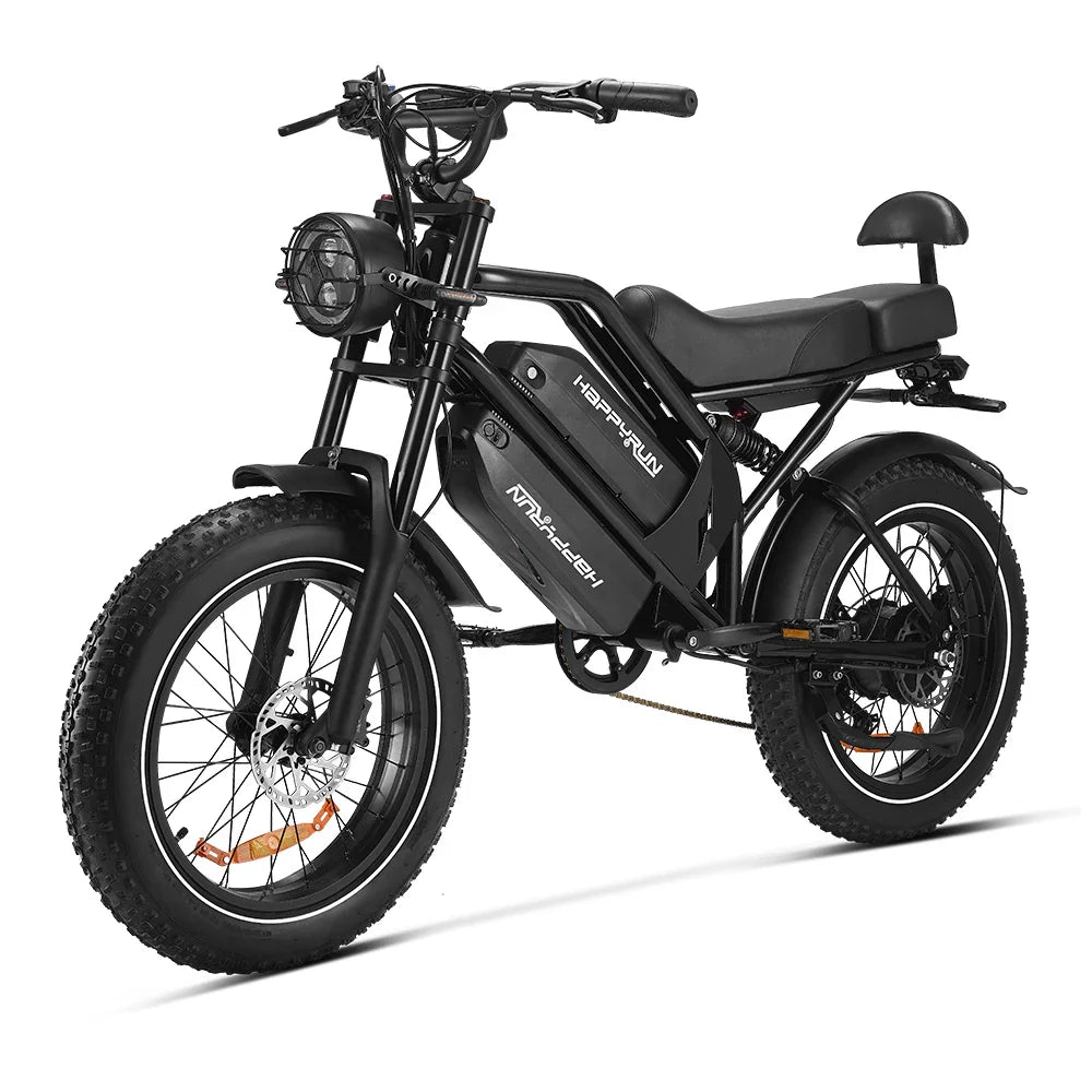 HKM-761299 2000W Dual Battery Electric Cargo Bike - HappyRun G70, Fast Streetbike, 48V Motor, Max Speed 40-60 km/h
