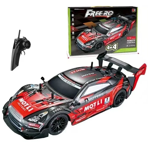 HKM-761363 1/14 Scale Remote Control Drift Car - High Speed 20km/h Electric Racer with LED Lights for Kids
