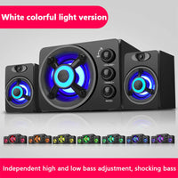 HKM-761363 RGB Colourful LED Desktop Gaming Speaker with Subwoofer