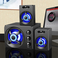 HKM-761363 RGB Colourful LED Desktop Gaming Speaker with Subwoofer