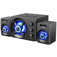 HKM-761363 RGB Colourful LED Desktop Gaming Speaker with Subwoofer