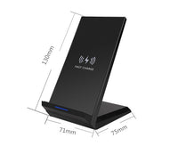 HKM-761427 15W Fast Wireless Charger for QI-Compatible Mobile Phones, 1m Cable, ABS Material, Black/White