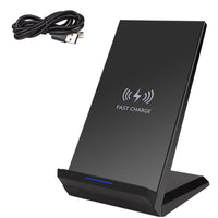 HKM-761427 15W Fast Wireless Charger for QI-Compatible Mobile Phones, 1m Cable, ABS Material, Black/White