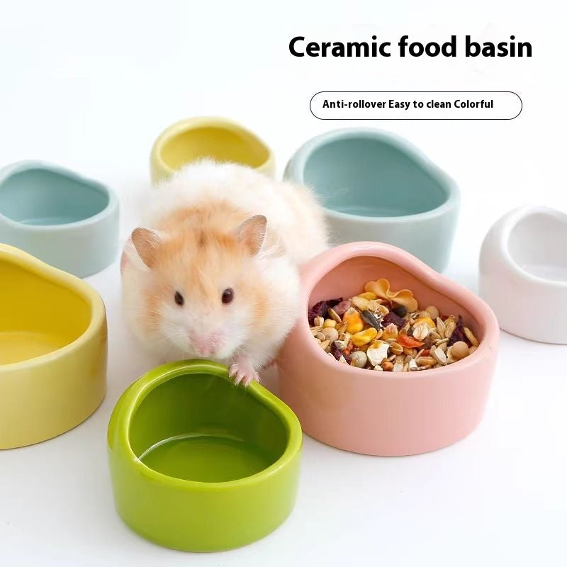 HKM-7614909 Ceramic Small Food Bowl for Hamsters and Chipmunks in Multiple Colors