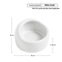 HKM-7614909 Ceramic Small Food Bowl for Hamsters and Chipmunks in Multiple Colors
