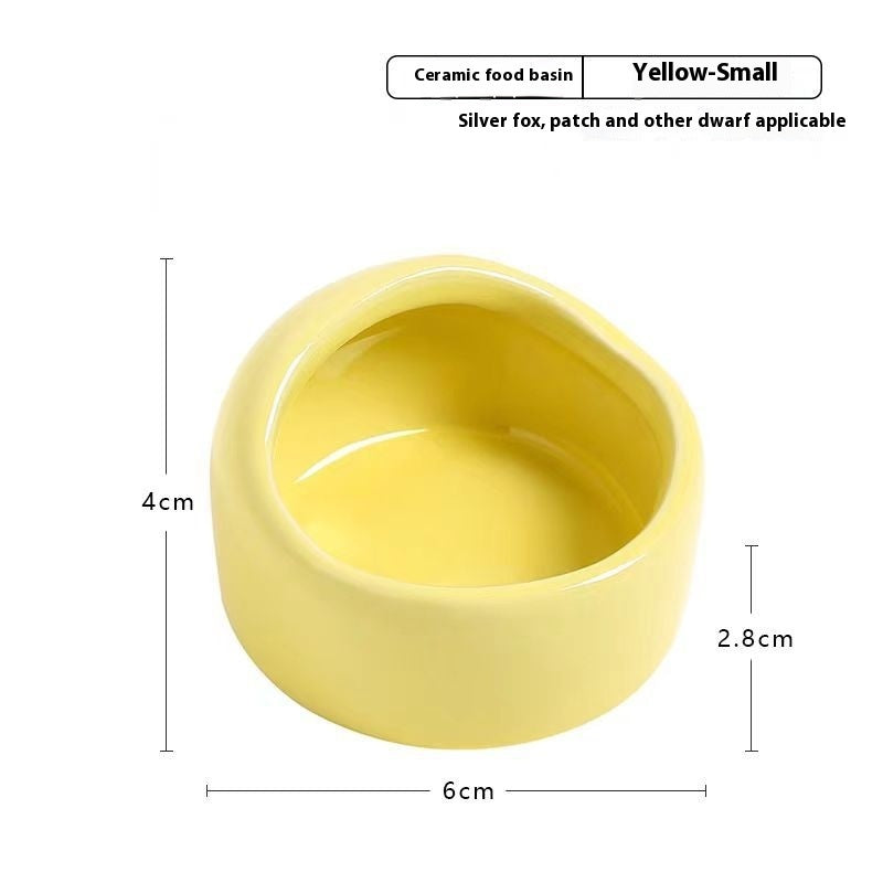 HKM-7614909 Ceramic Small Food Bowl for Hamsters and Chipmunks in Multiple Colors