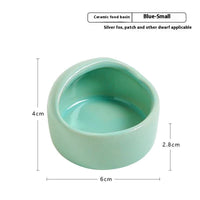 HKM-7614909 Ceramic Small Food Bowl for Hamsters and Chipmunks in Multiple Colors