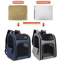 HKM-7615165 Portable Breathable Foldable Pet Bag - 35L Capacity in Gray and Blue